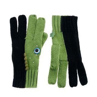 英国代购asos aw13猎奇搞怪鳄鱼的眼泪造型针织毛线手套的图片